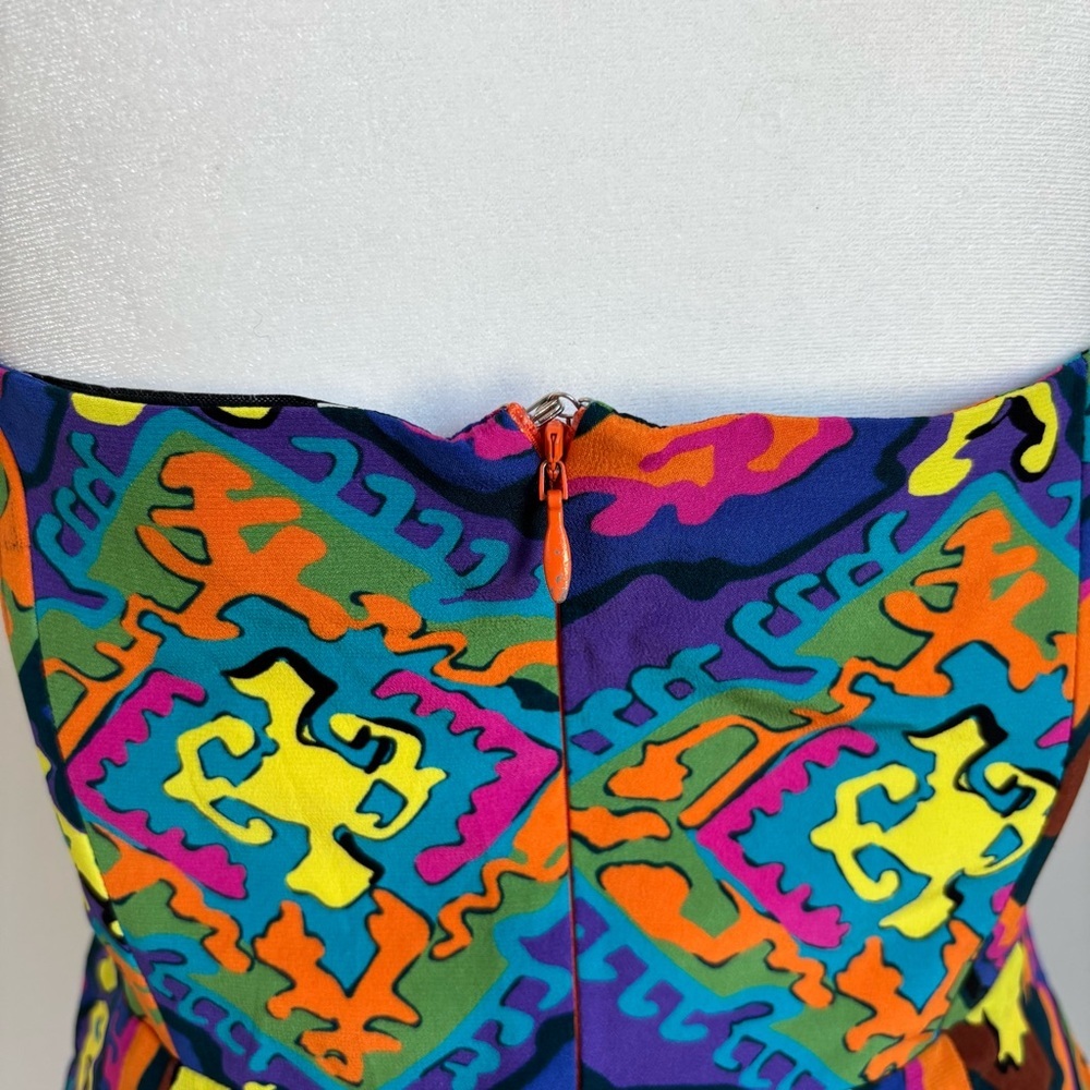 Rodebjer Rihad Silk Colorful Strapless Mini Dress M - Picture 9 of 13